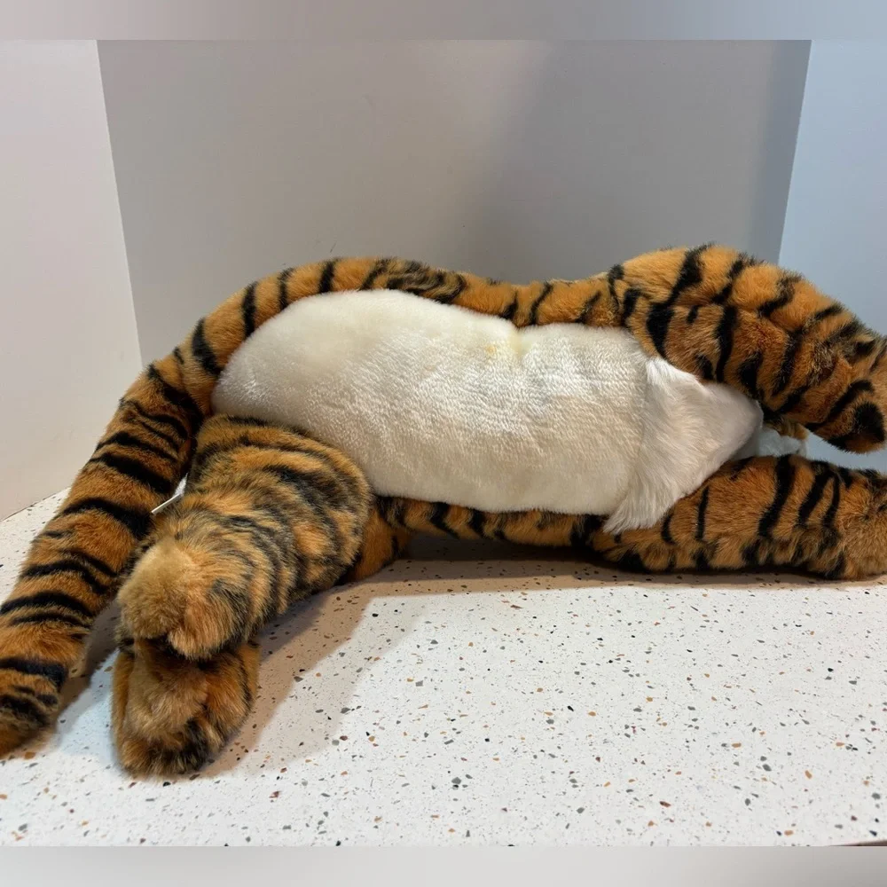 Vintage WEGO Tiger Plush‎ Stuffed Animal Korea Laying Jungle Cat 9115T